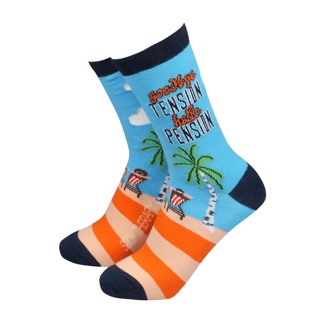 Sock Therapy Men's 'Goodbye Tension Hello Pension' Socks