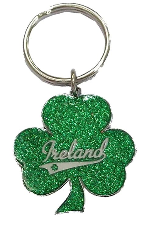 Sparkly Ireland Shamrock Keyring - The Celtic Gift Store - Keychains
