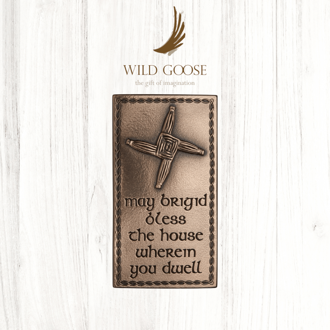 St. Brigid's Cross Bronze Wall Plaque - The Celtic Gift Store - Decor