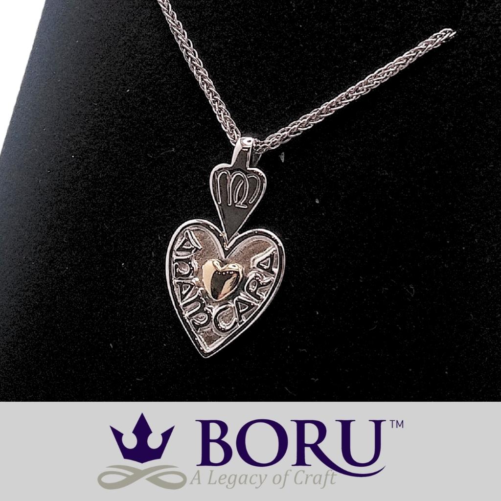 Sterling Silver and 18k Gold Irish Soulmate Necklace