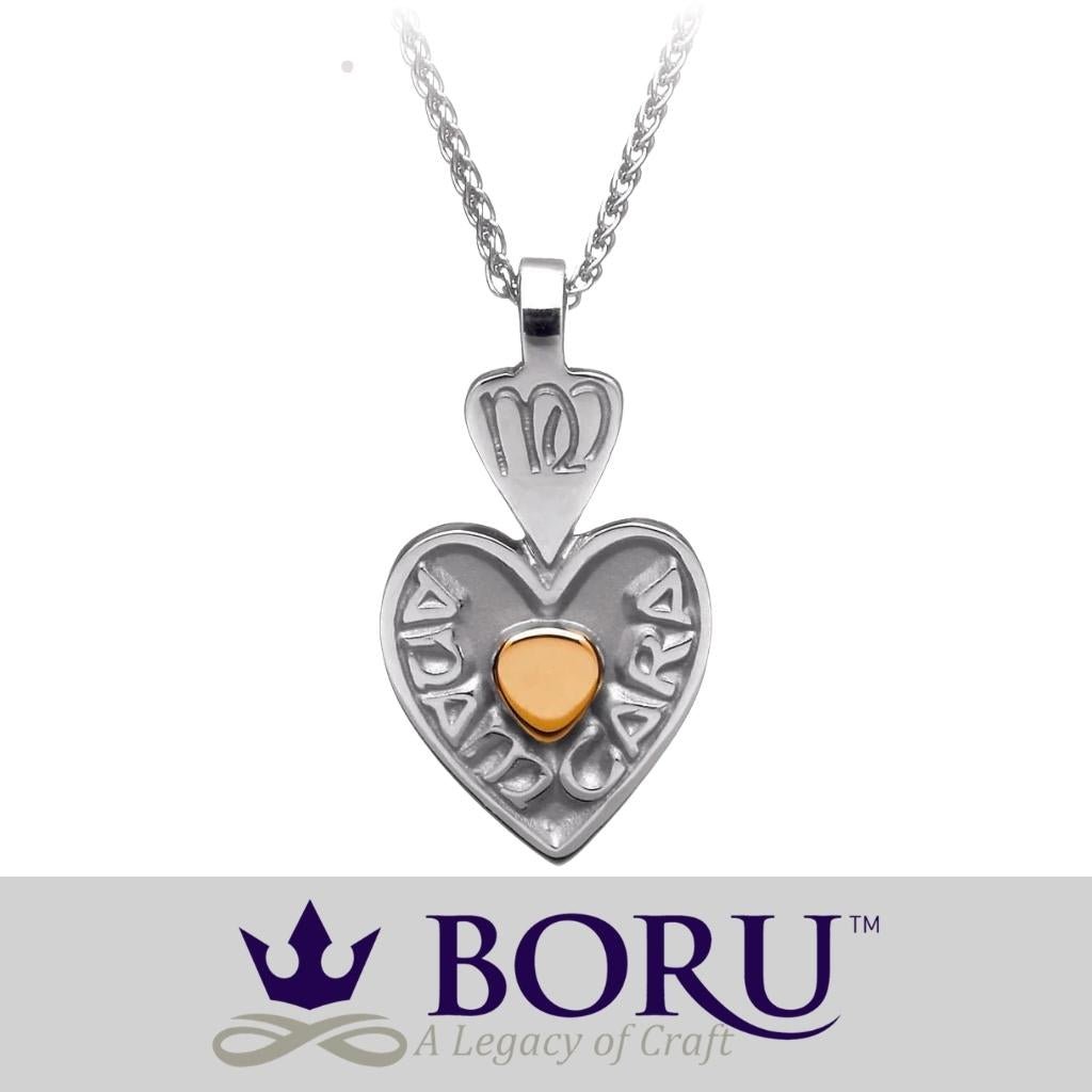 Sterling Silver and 18k Gold Irish Soulmate Necklace