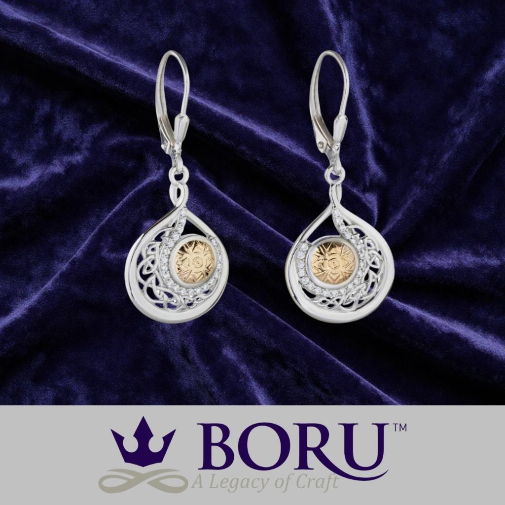 Sterling Silver and 18k Gold Solstice Teardrop Earrings