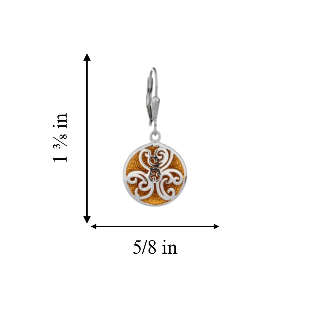 Sterling Silver and 22k Gold Celtic Fairy Pool Earrings - The Celtic Gift Store - Earrings
