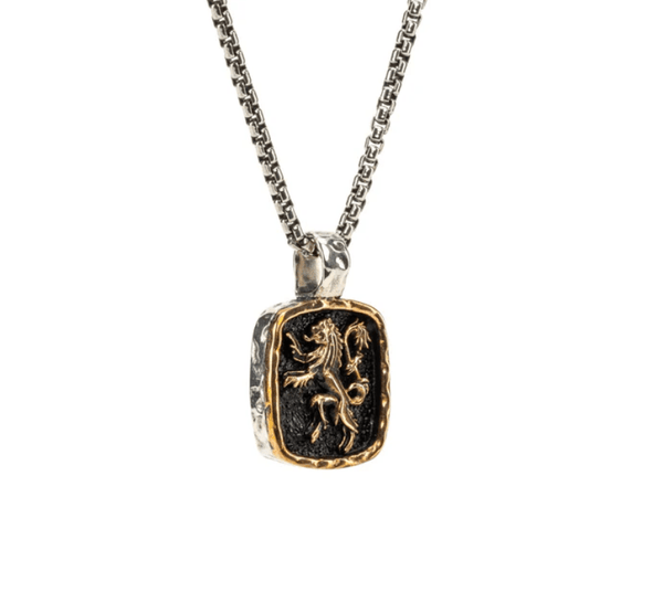 Sterling Silver and Bronze Scottish Lion Rampant Pendant - Small - The Celtic Gift Store - Necklaces