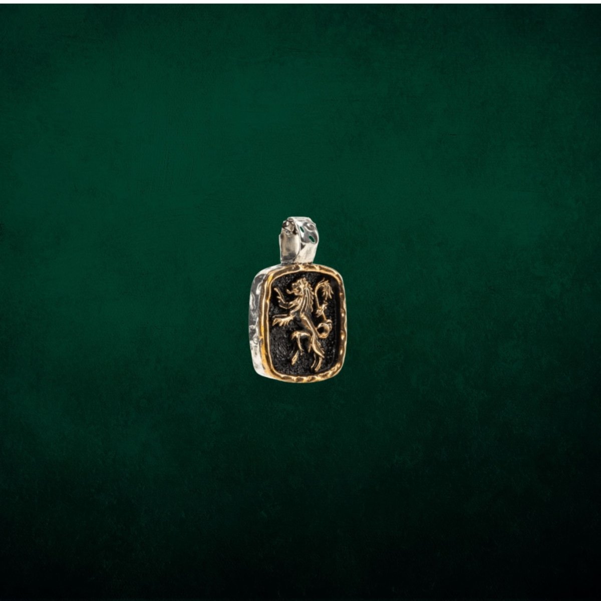Sterling Silver and Bronze Scottish Lion Rampant Pendant - Small - The Celtic Gift Store - Necklaces