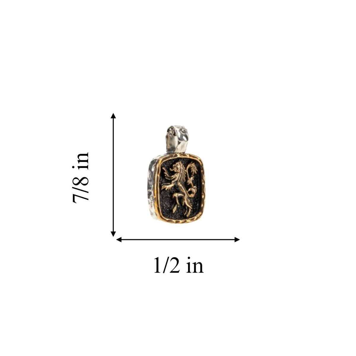Sterling Silver and Bronze Scottish Lion Rampant Pendant - Small - The Celtic Gift Store - Necklaces