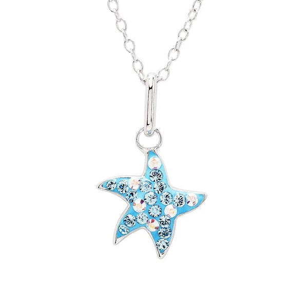 Sterling Silver Blue Starfish Mini Necklace - The Celtic Gift Store - Jewelry