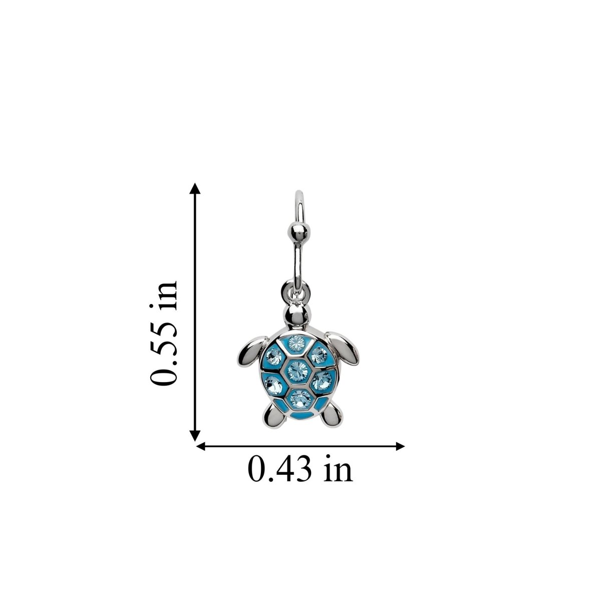 Sterling Silver Blue Turtle Earrings - The Celtic Gift Store - Jewelry