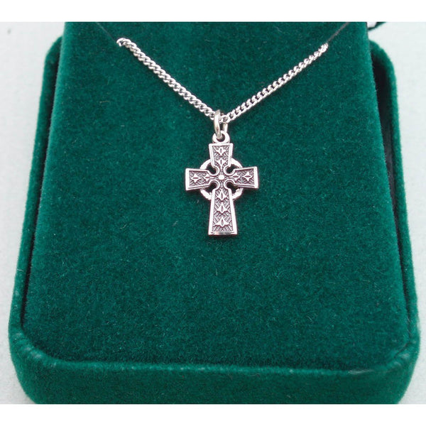 Sterling Silver Celtic Cross Medal - Small - The Celtic Gift Store - Necklaces