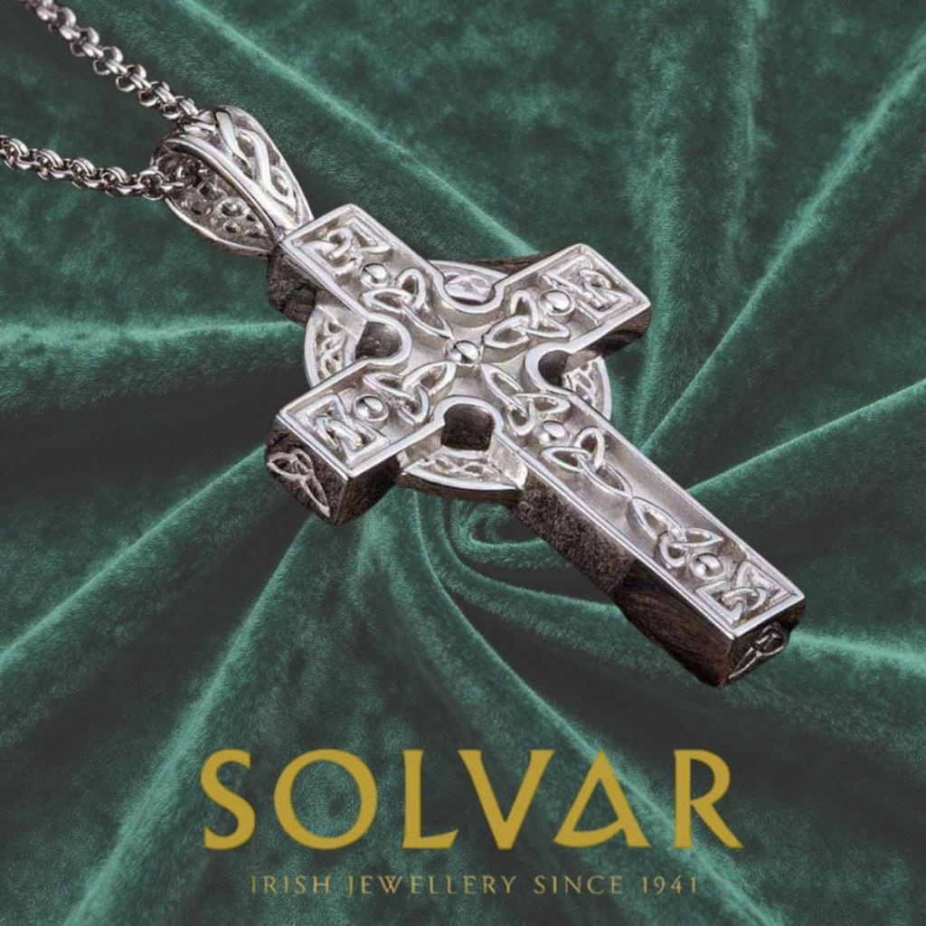 Sterling Silver Celtic High Cross Necklace