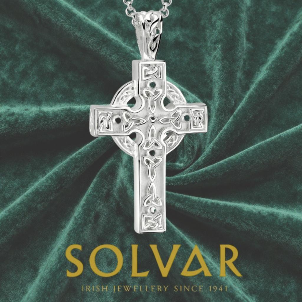 Sterling Silver Celtic High Cross Necklace