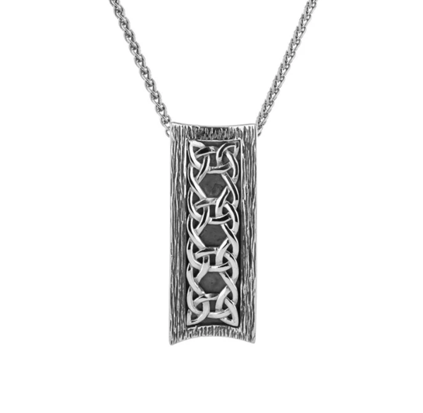 Sterling Silver Celtic Knot Bar Pendant - The Celtic Gift Store - Necklaces