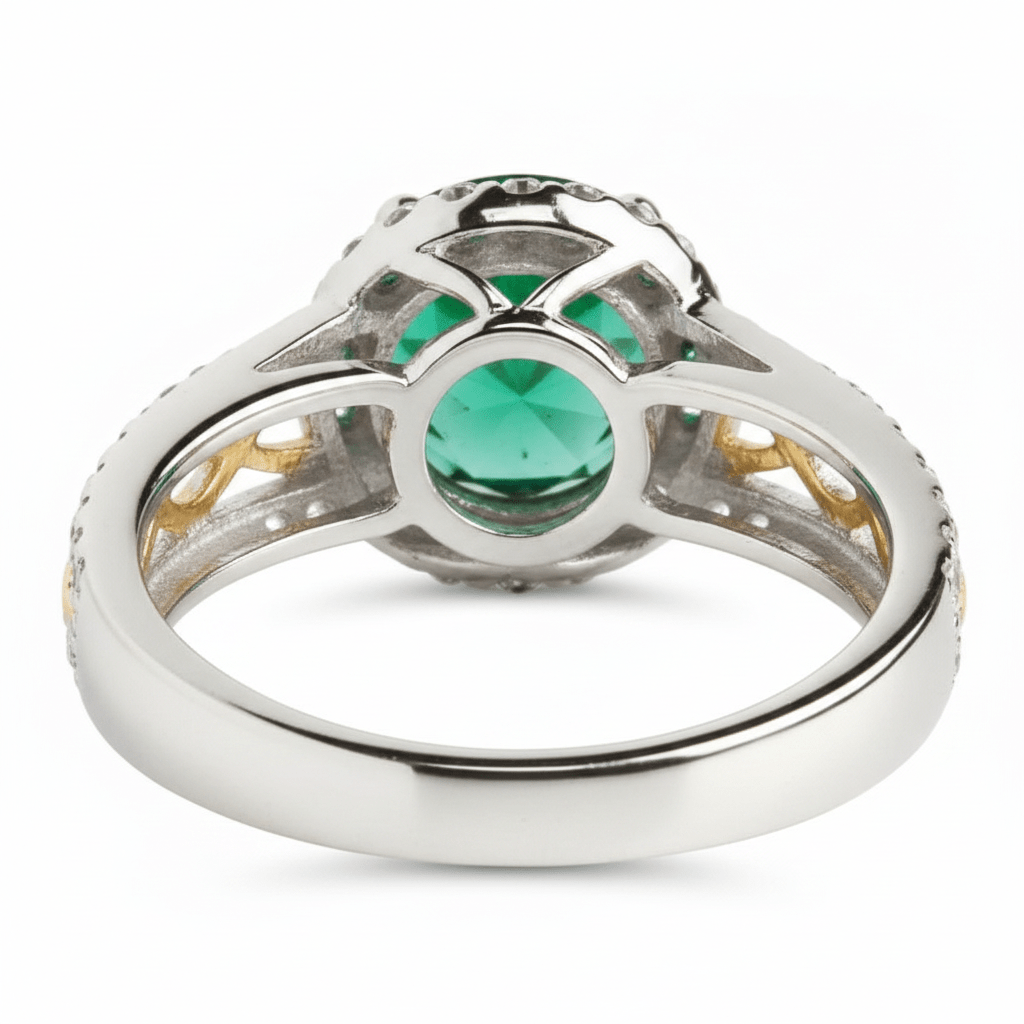 Sterling Silver Celtic Knot Crystal Halo Ring