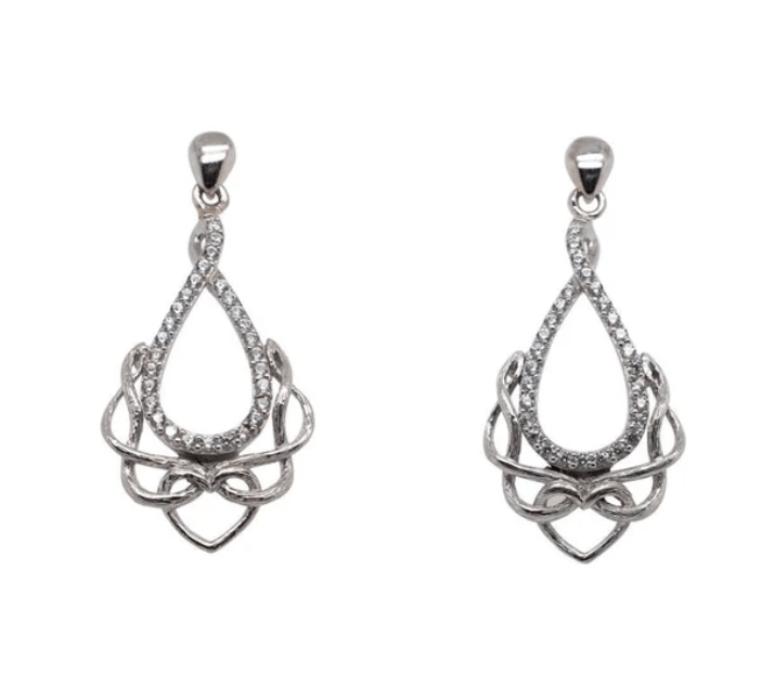 Sterling Silver Celtic Love Chalice Earrings - The Celtic Gift Store - Earrings