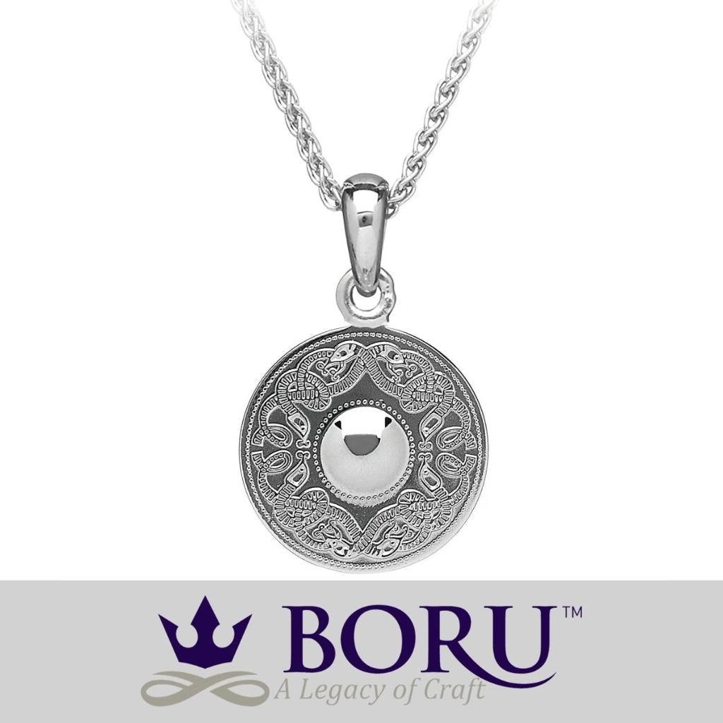 Sterling Silver Celtic Shield Necklace- Small