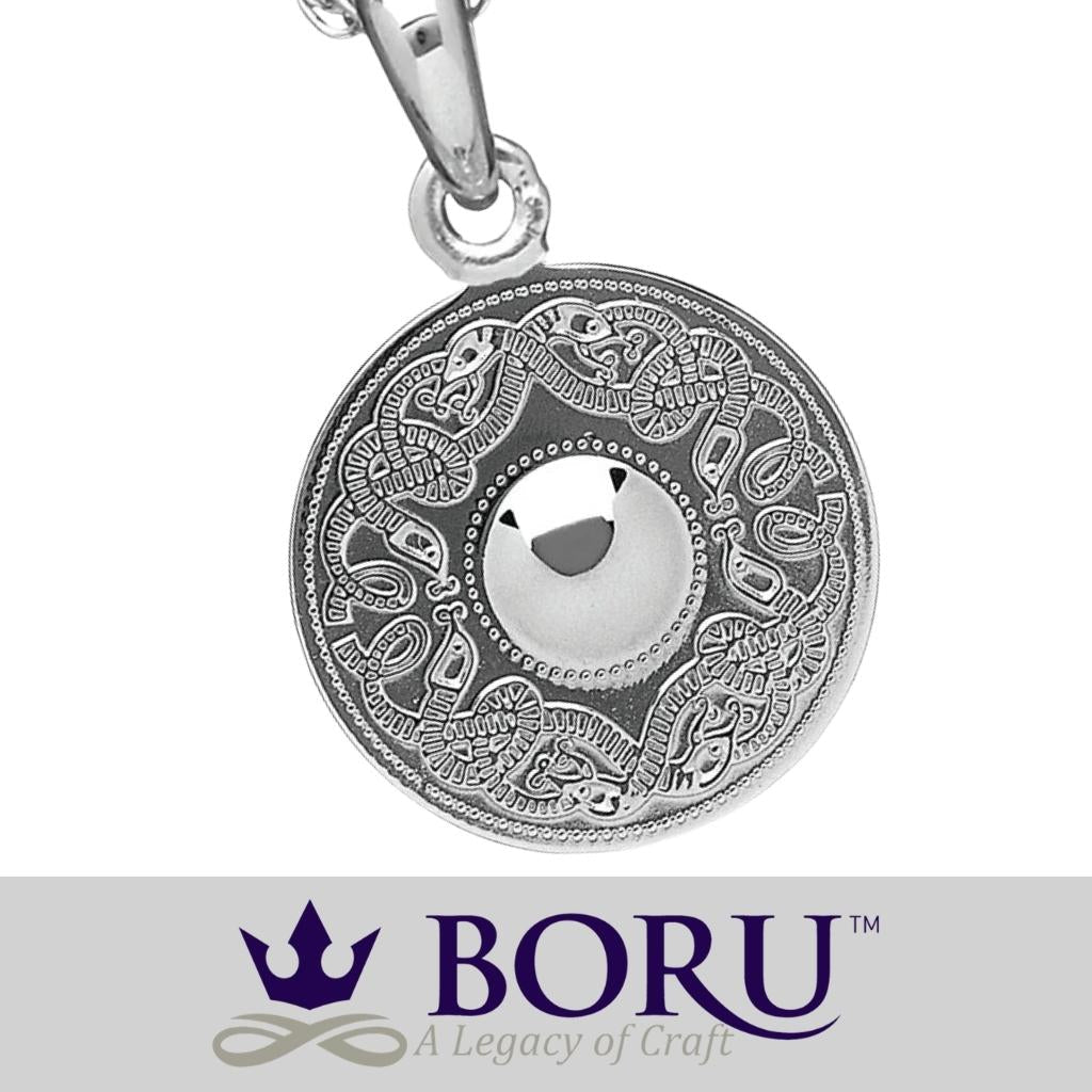 Sterling Silver Celtic Shield Necklace- Small