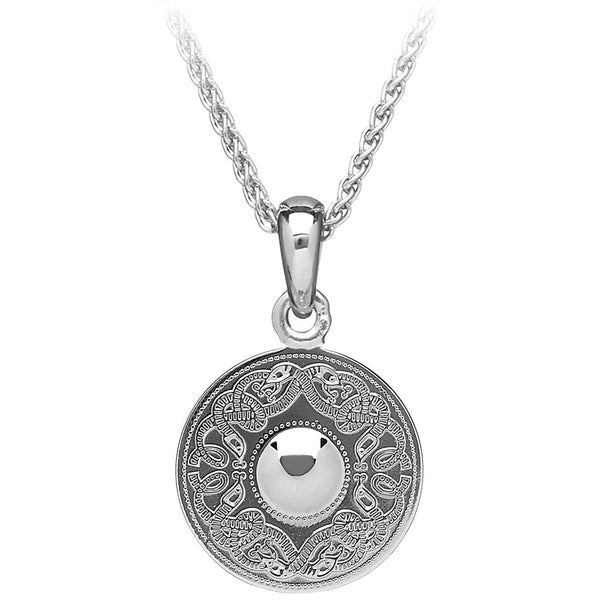 Sterling Silver Celtic Shield Necklace - Small - The Celtic Gift Store - Necklaces