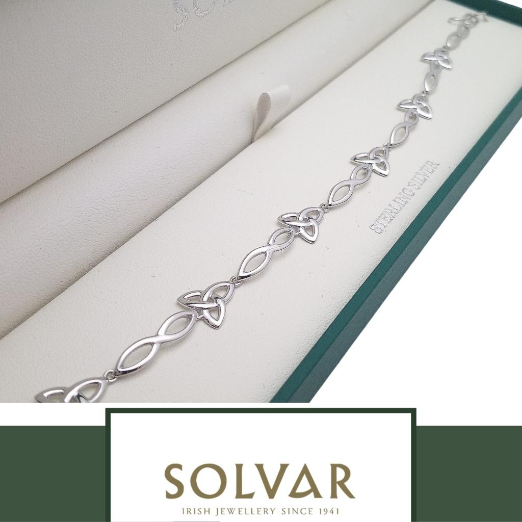 Sterling Silver Celtic Trinity Knot Bracelet