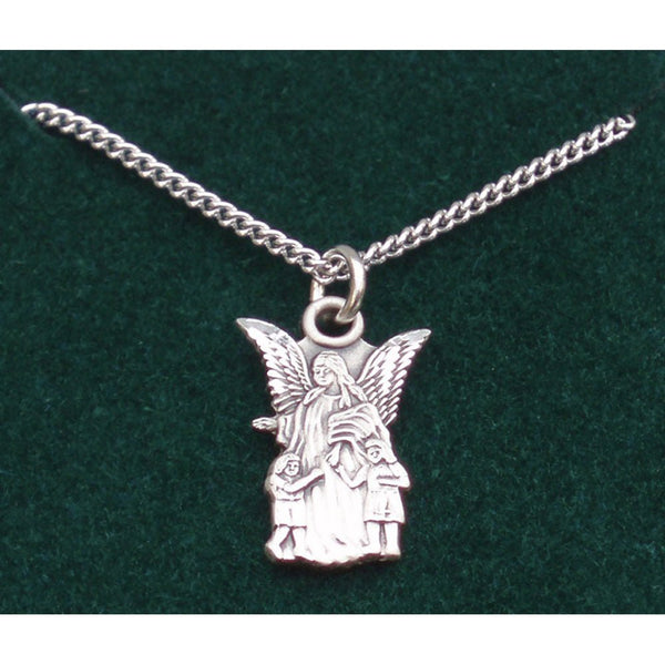Sterling Silver Child Guardian Angel Necklace - The Celtic Gift Store - Necklaces