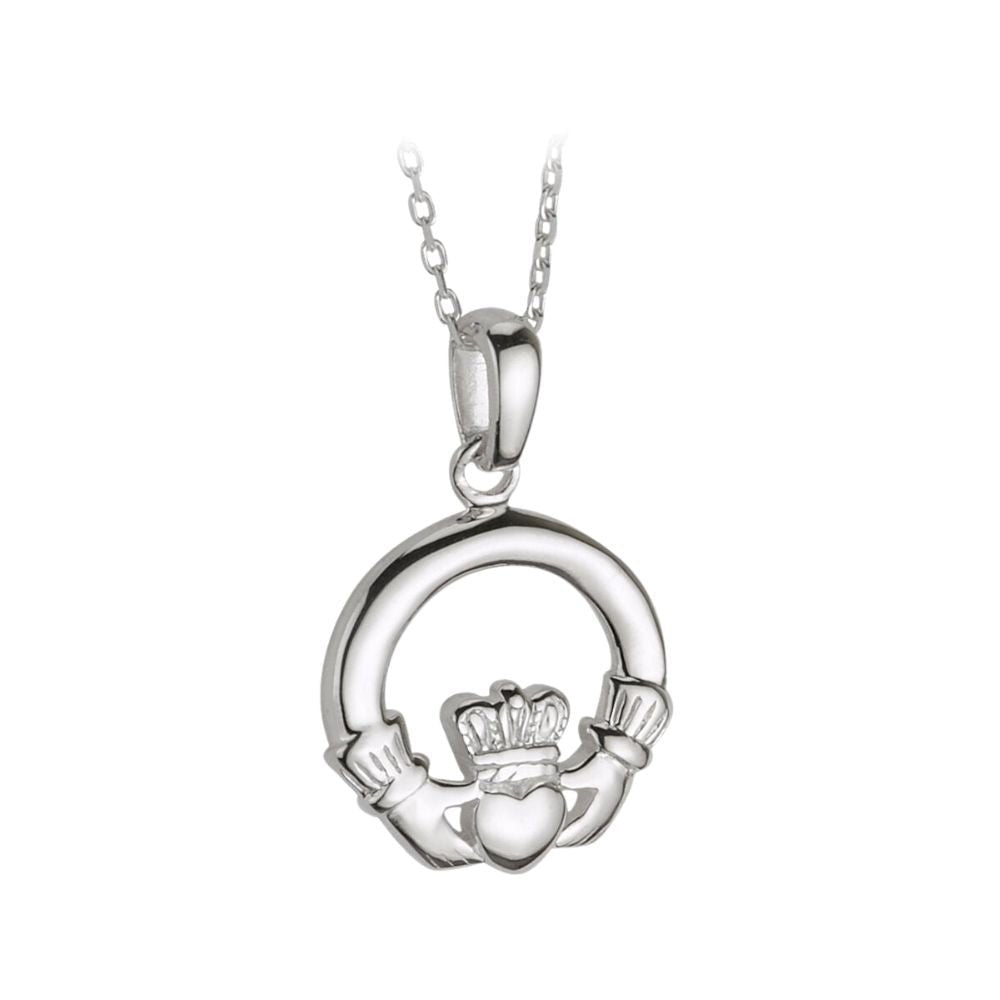 Sterling Silver Petite Claddagh Necklace - The Celtic Gift Store - Necklaces