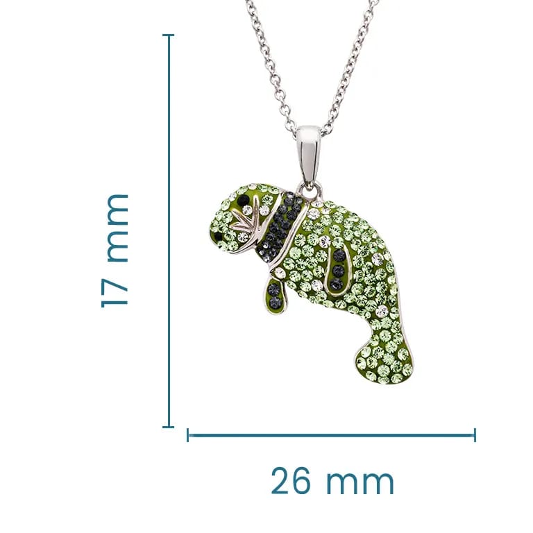 Sterling Silver Florida Manatee Necklace - The Celtic Gift Store - Necklaces