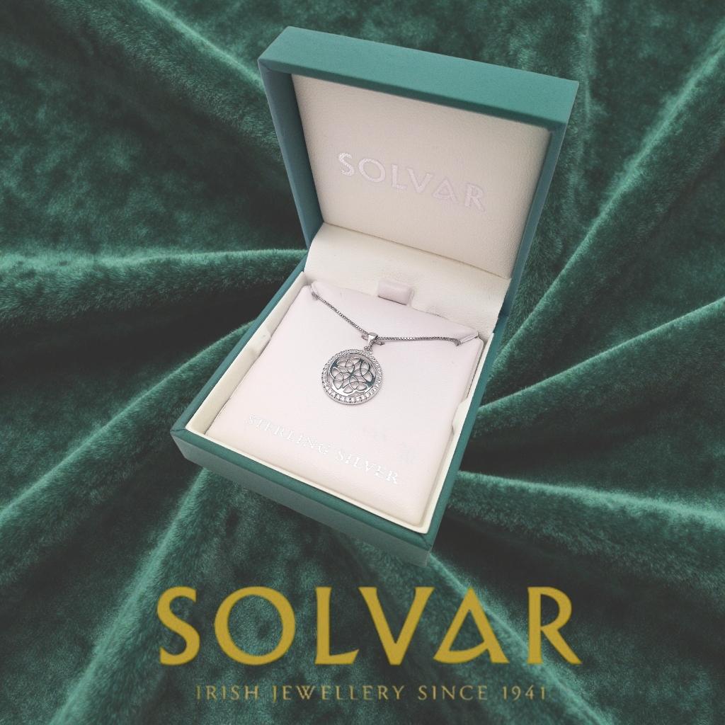 Sterling Silver Four Trinity Round Celtic Knot Necklace