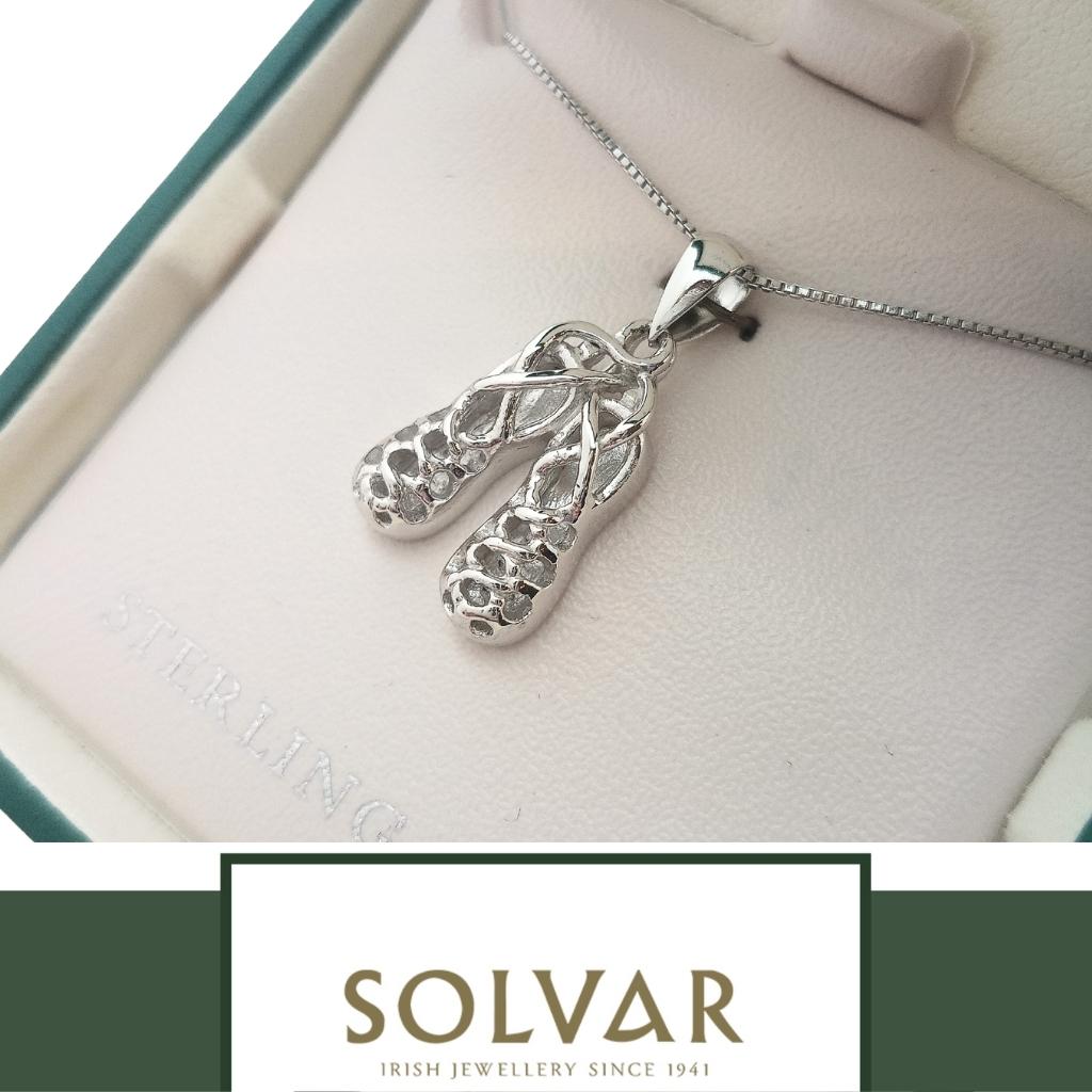Sterling Silver Irish Dancing Poms Necklace