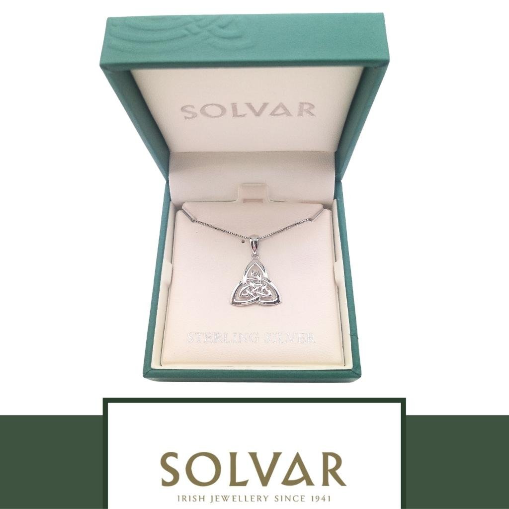 Sterling Silver Nested Trinity Knot Necklace