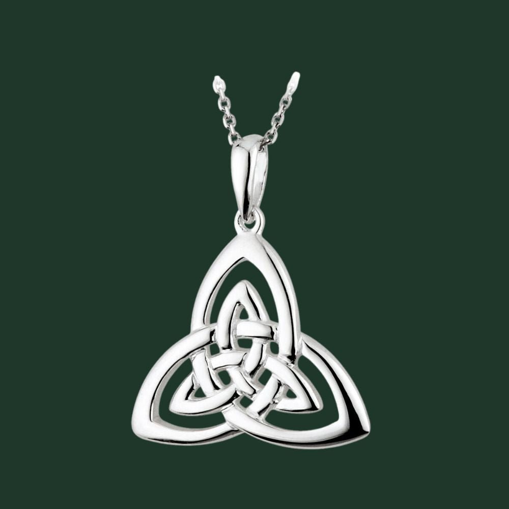 Sterling Silver Nested Trinity Knot Necklace