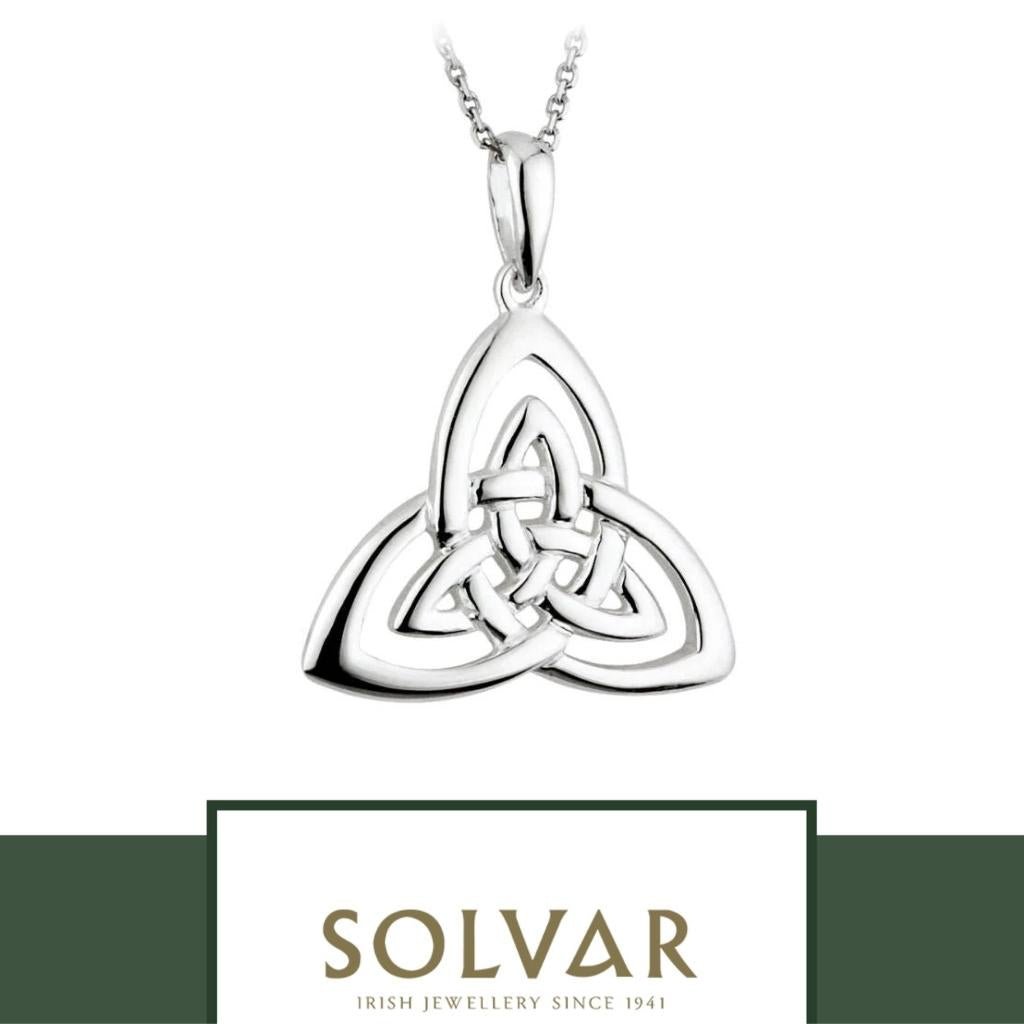 Sterling Silver Nested Trinity Knot Necklace