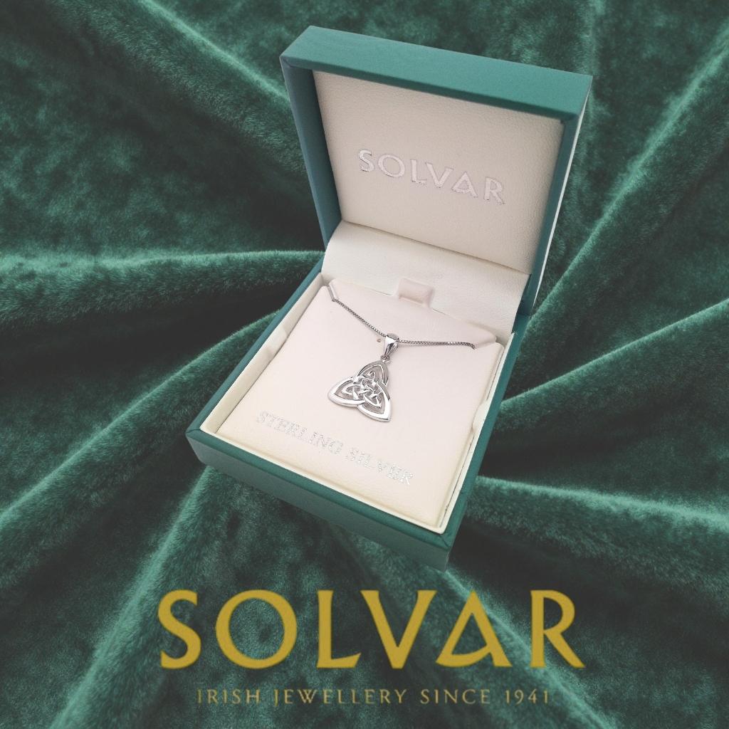 Sterling Silver Nested Trinity Knot Necklace
