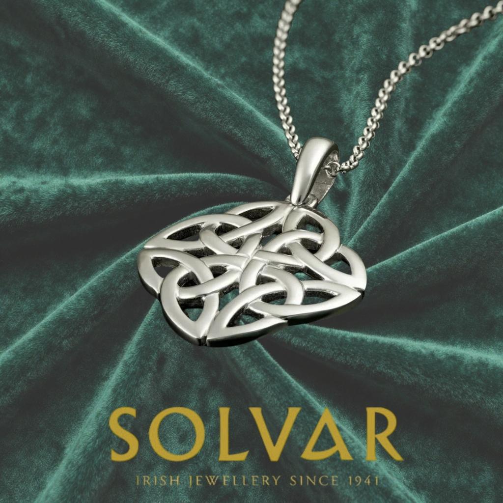 Sterling Silver Quadruple Trinity Knot Necklace