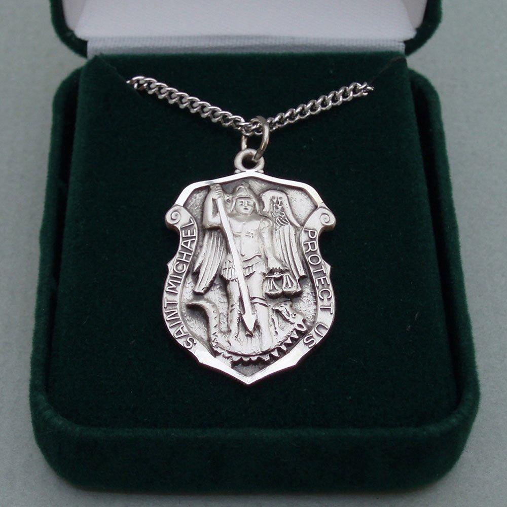 Sterling Silver St. Michael Medal - The Celtic Gift Store - Necklaces