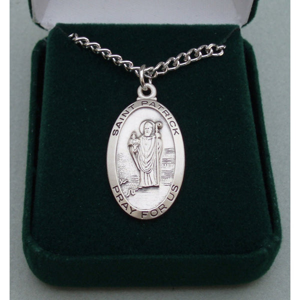 Sterling Silver St. Patrick Medal - The Celtic Gift Store - Necklaces