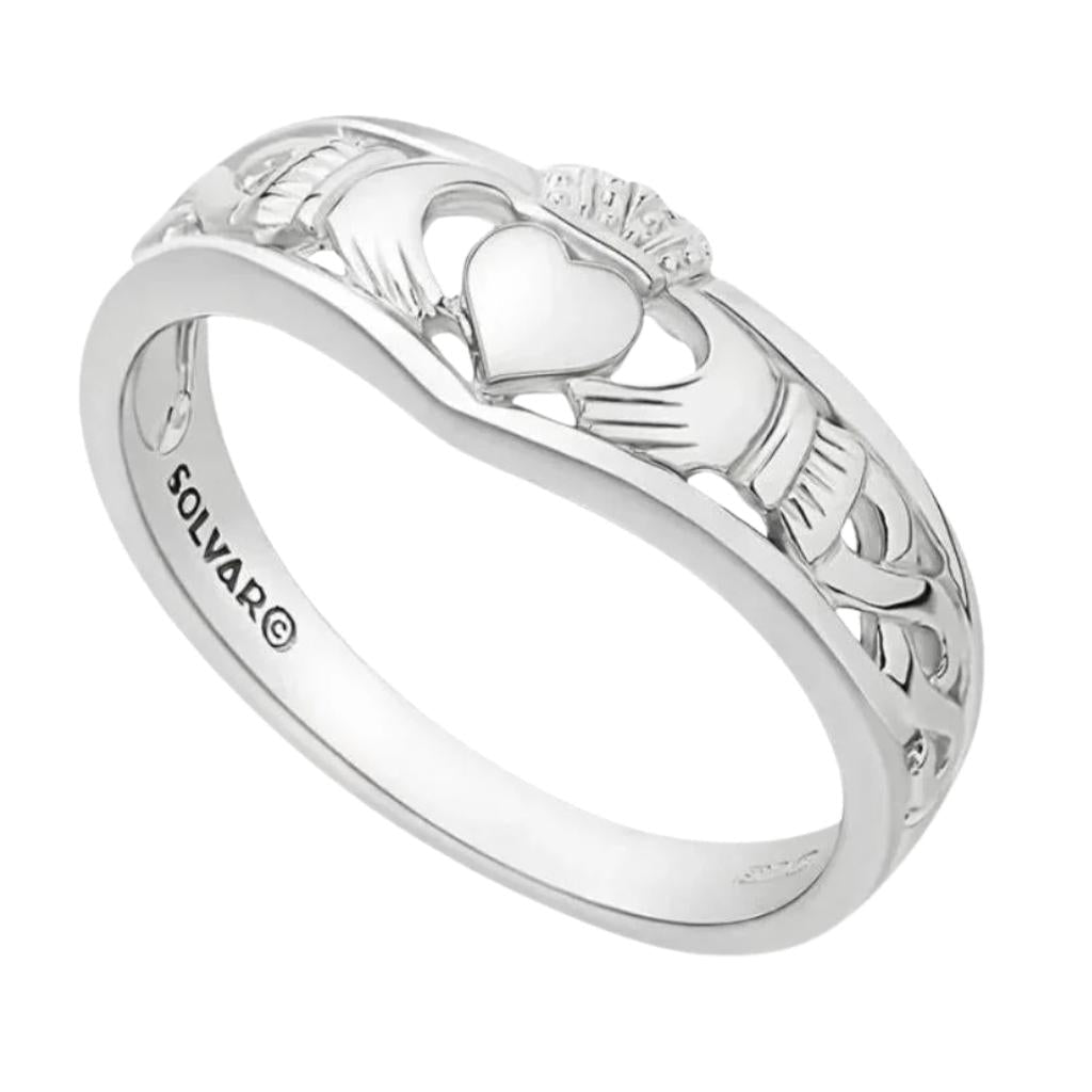 Sterling Silver Tiara Claddagh Ring