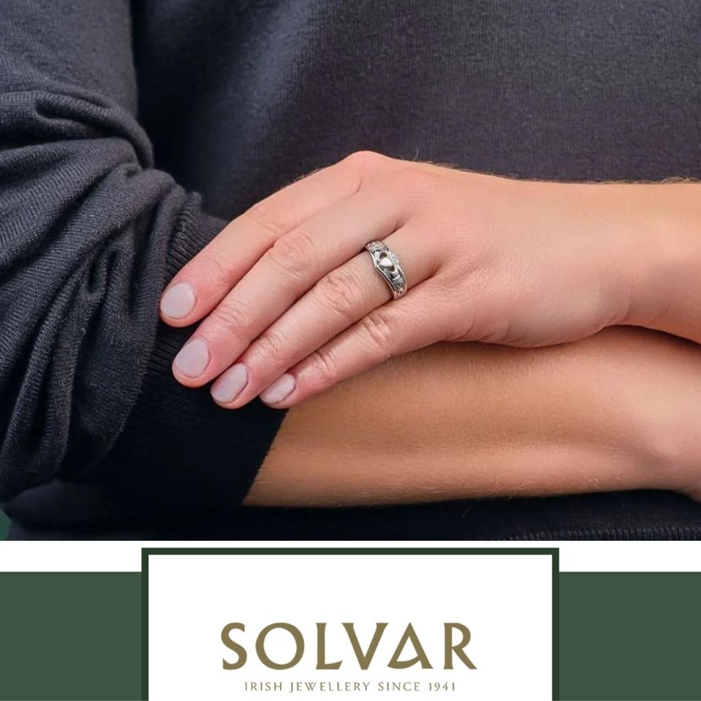 Sterling Silver Tiara Claddagh Ring
