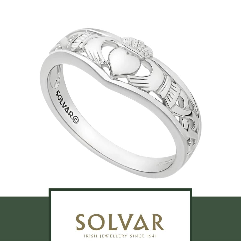 Sterling Silver Tiara Claddagh Ring