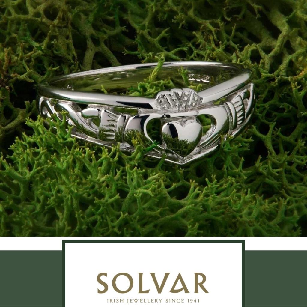 Sterling Silver Tiara Claddagh Ring