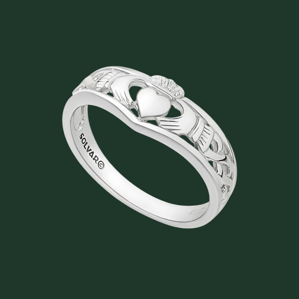 Sterling Silver Tiara Claddagh Ring