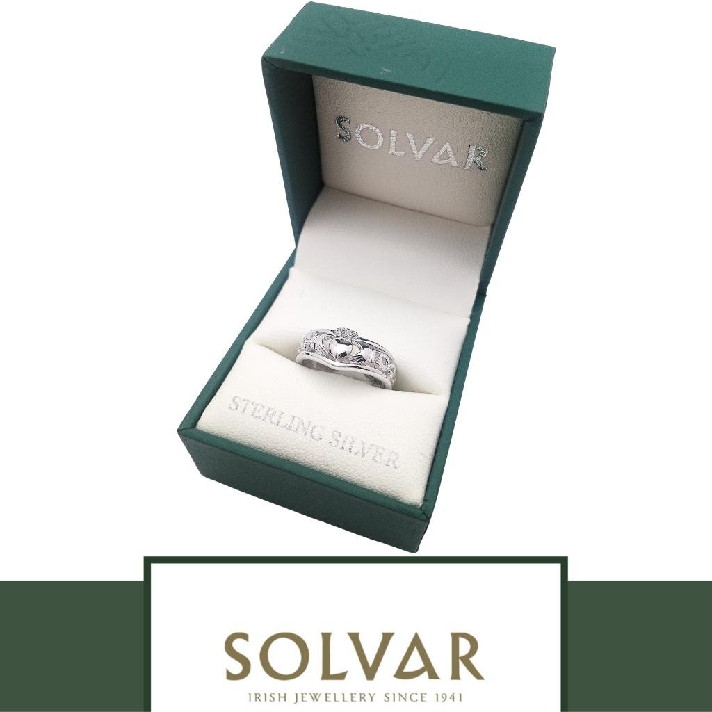 Sterling Silver Tiara Claddagh Ring