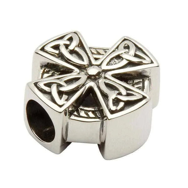 Sterling Silver Trinity Knot Celtic Cross Bead - The Celtic Gift Store - Jewelry