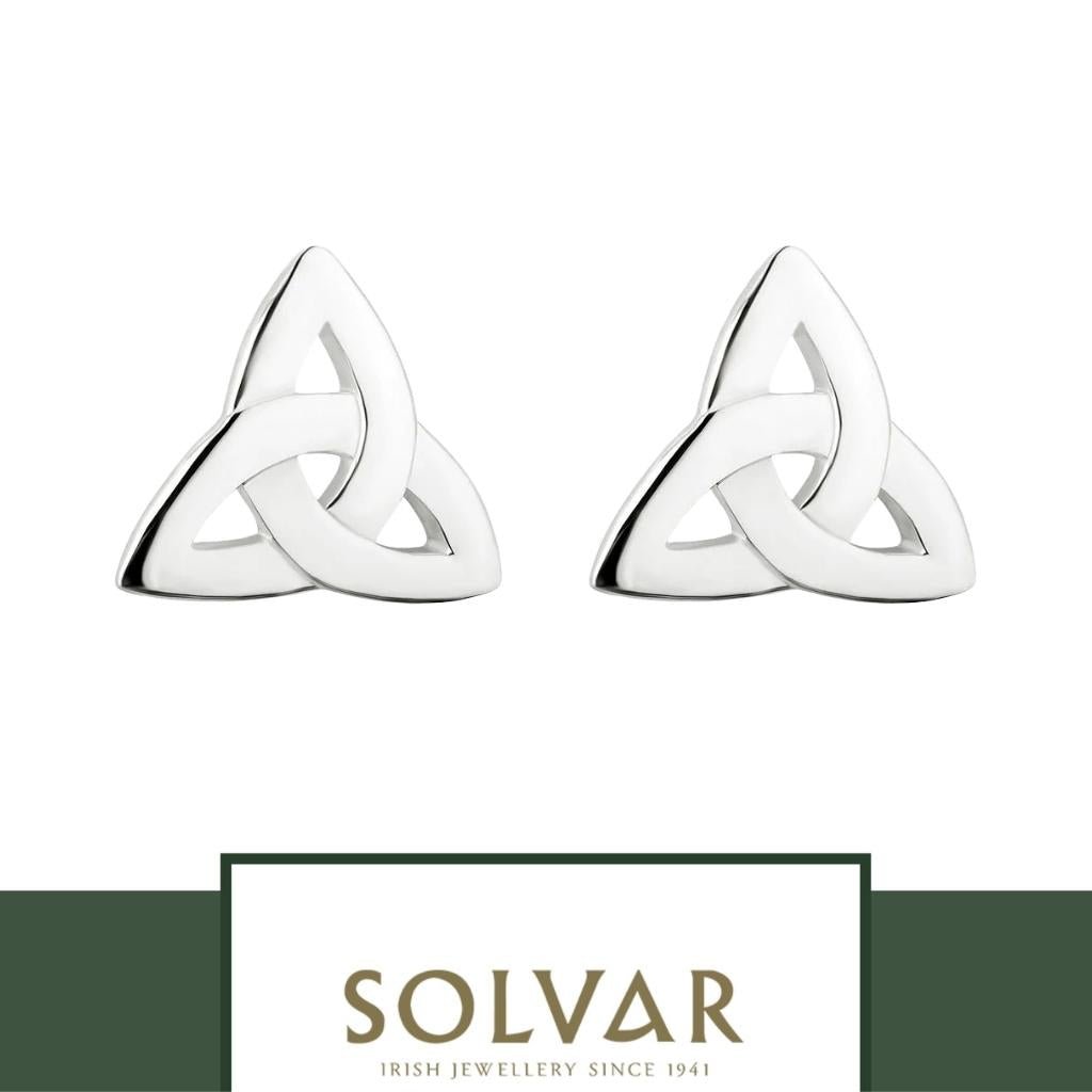 Sterling Silver Trinity Knot Stud Earrings