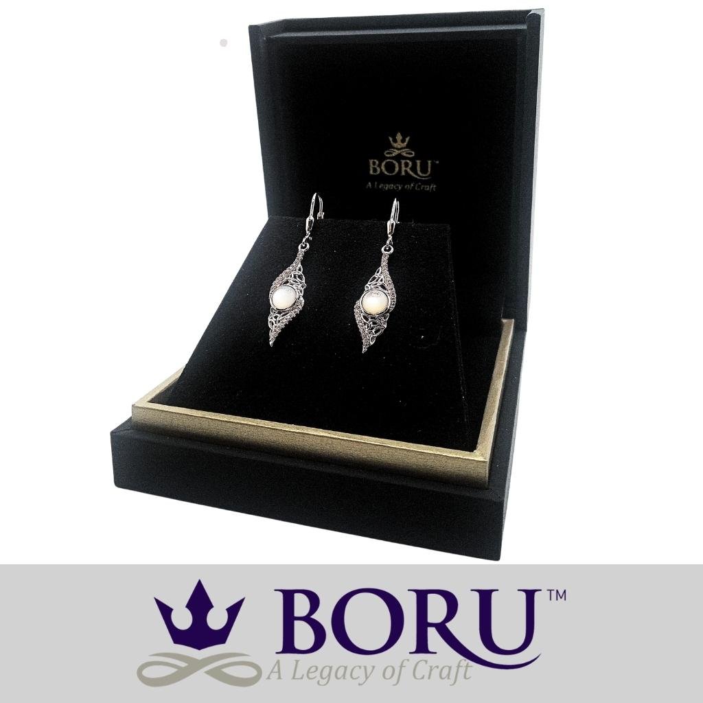 Sterling Silver Trinity Mother of Pearl Arianrhod Earrings