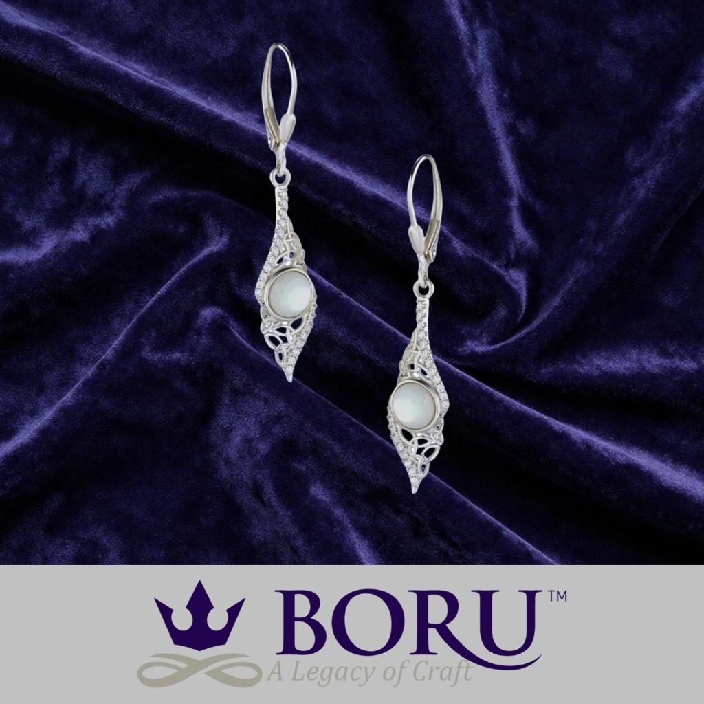 Sterling Silver Trinity Mother of Pearl Arianrhod Earrings