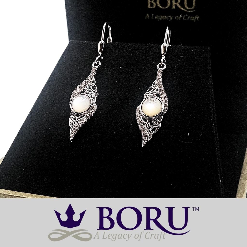 Sterling Silver Trinity Mother of Pearl Arianrhod Earrings