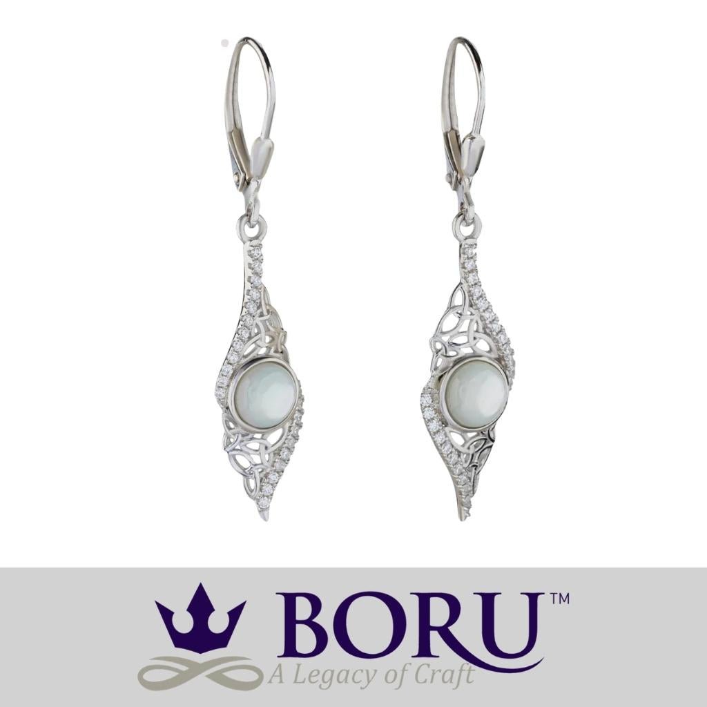 Sterling Silver Trinity Mother of Pearl Arianrhod Earrings