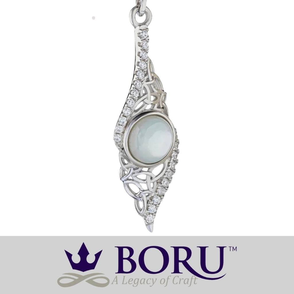 Sterling Silver Trinity Mother of Pearl Arianrhod Earrings