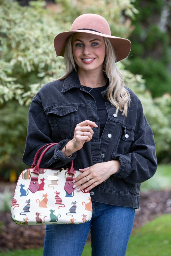 Tapestry Convertible Bag - Cheeky Cat - The Celtic Gift Store - Handbags