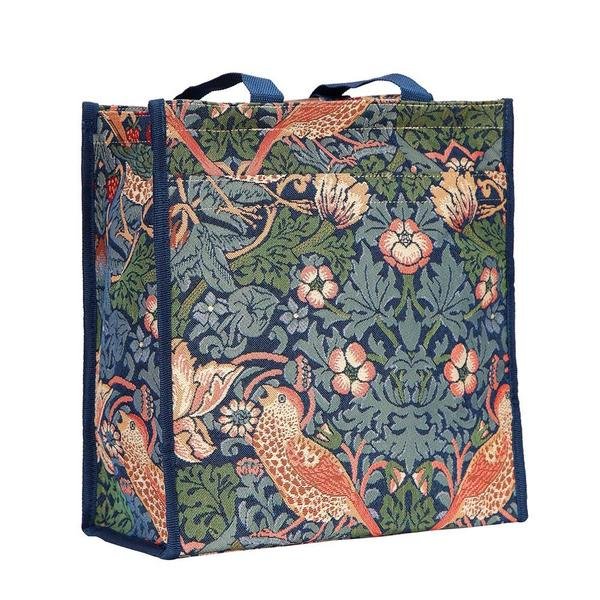 Tapestry Shopper Bag - Strawberry Thief Bird Blue - The Celtic Gift Store - Handbags