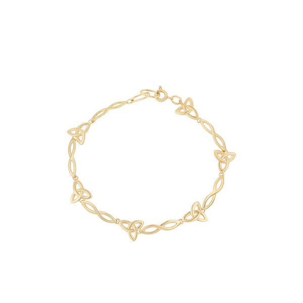 Tara Gold Plated Trinity Knot Bracelet - The Celtic Gift Store - 